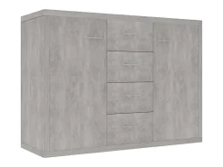 Aparador de hormigón gris 88x30x65 cm Madera de ingeniería