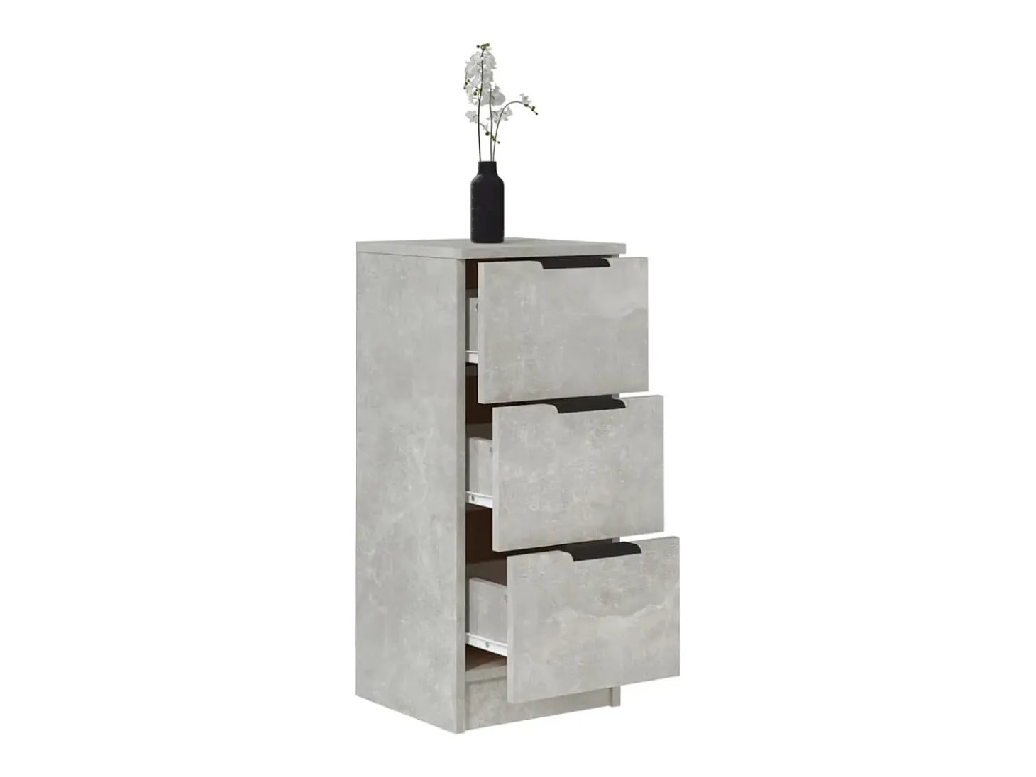 Aparador de hormigón gris 30x30x70 cm Madera de ingeniería