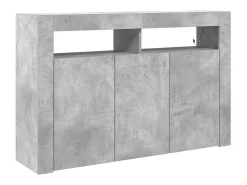 Aparador de Hormigón Gris Madera Reconstituida 116 x 30 x 75 cm Rectangular