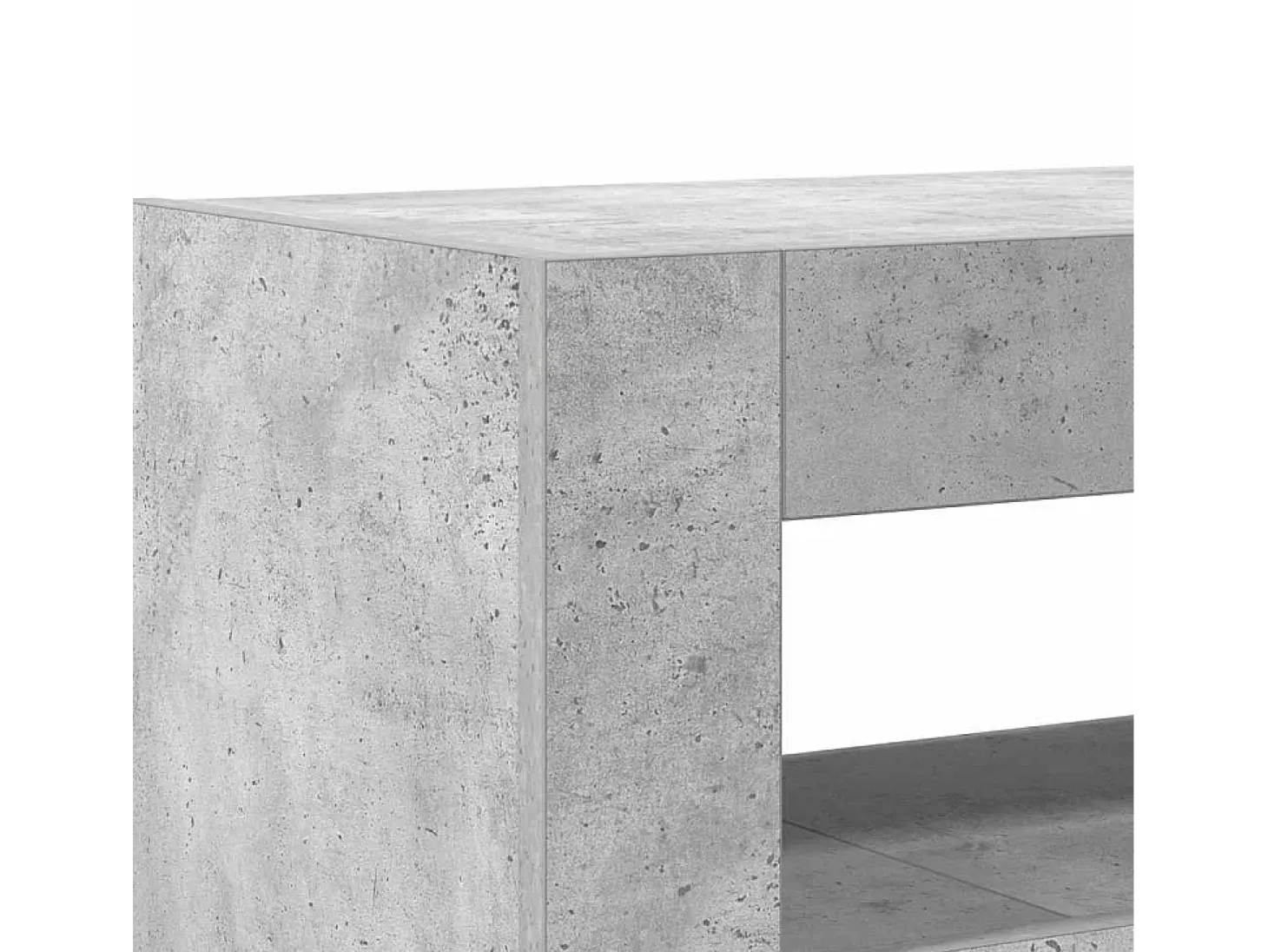 Aparador de Hormigón Gris Madera Reconstituida 116 x 30 x 75 cm Rectangular