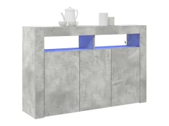 Aparador de Hormigón Gris Madera Reconstituida 116 x 30 x 75 cm Rectangular
