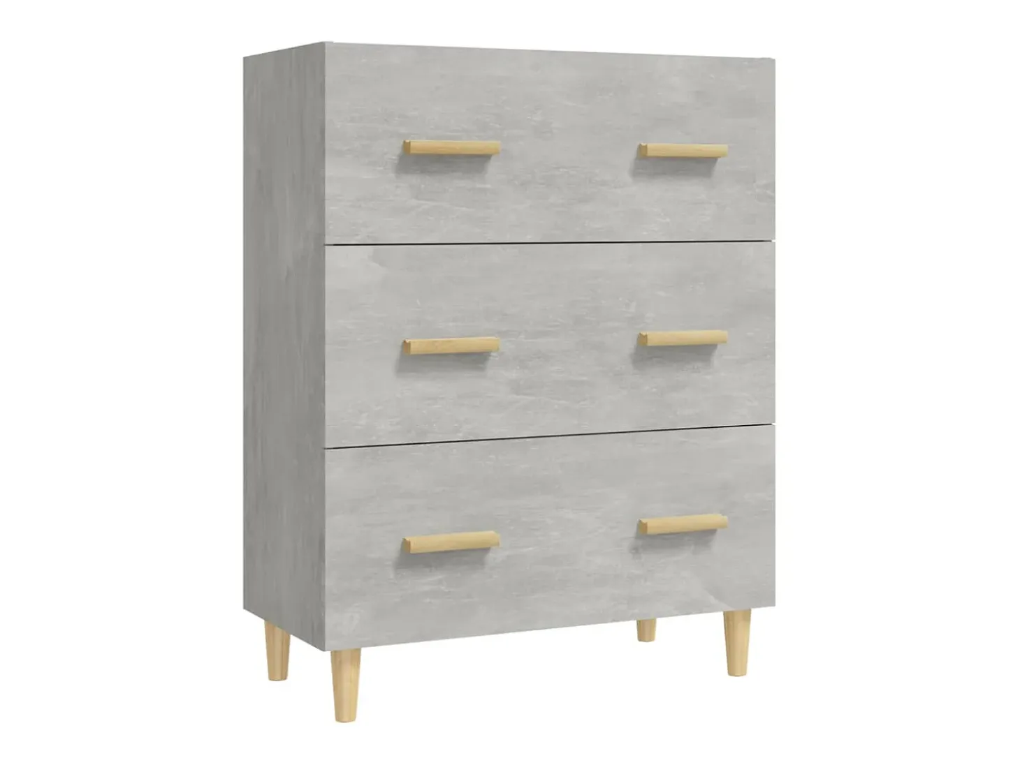 Aparador de hormigón gris 70x34x90 cm Madera de ingeniería