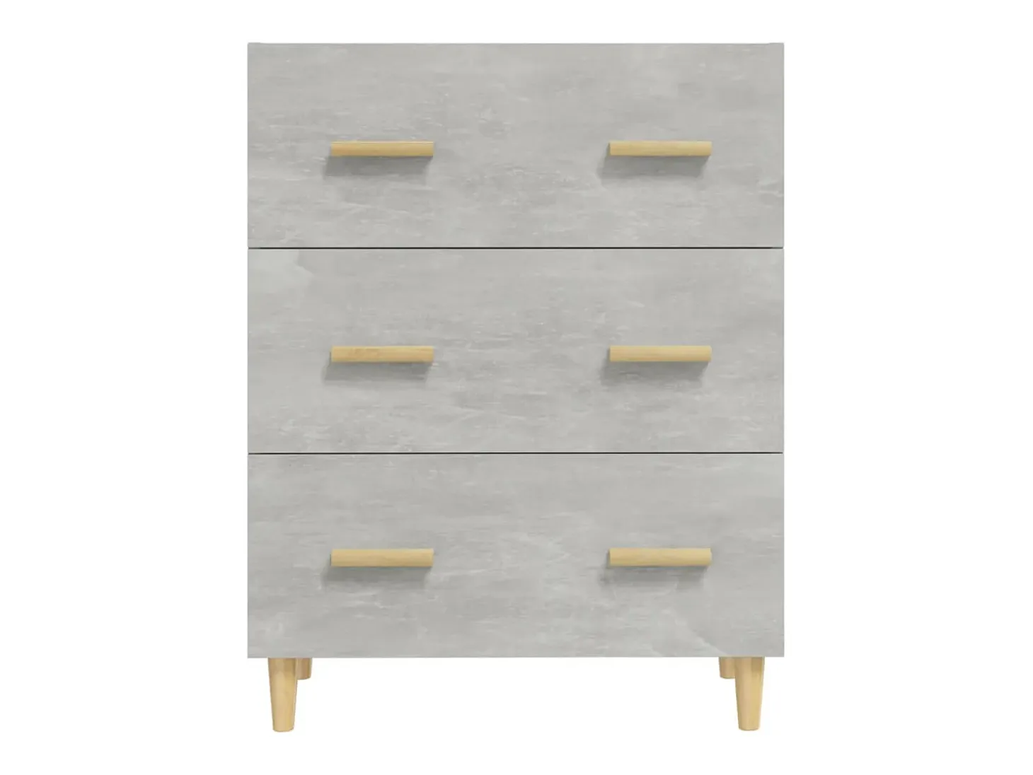 Aparador de hormigón gris 70x34x90 cm Madera de ingeniería