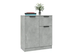 Aparador de hormigón gris 60x30x70 cm Madera de ingeniería