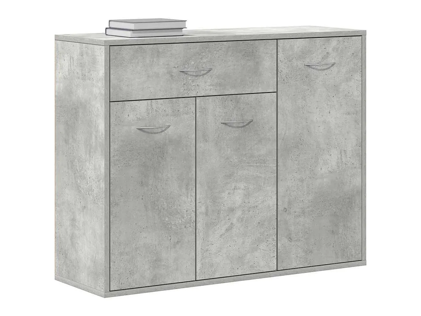 Aparador de hormigón gris 88x30x70 cm Madera de ingeniería
