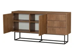 Aparador de madera 2 puertas y 3 cajones 140 cm SABINOV