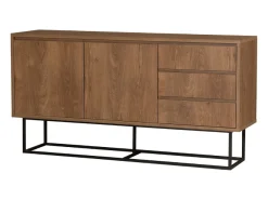 Aparador de madera 2 puertas y 3 cajones 140 cm SABINOV