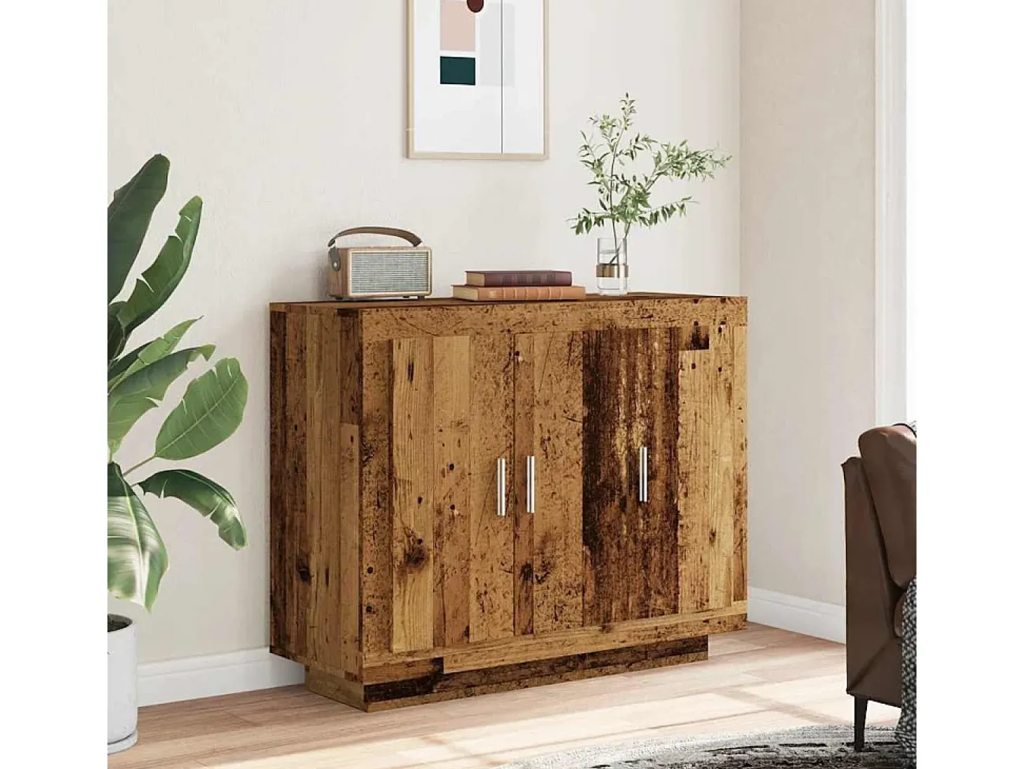 Aparador de madera antigua 92x35x75 cm madera contrachapada