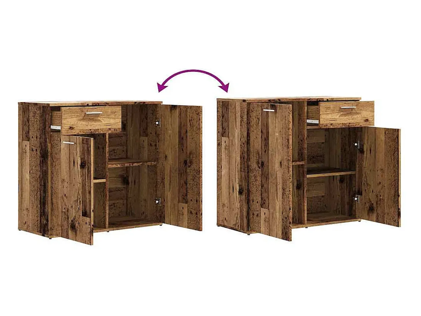 Aparador de madera antigua 80x36x75 cm madera contrachapada