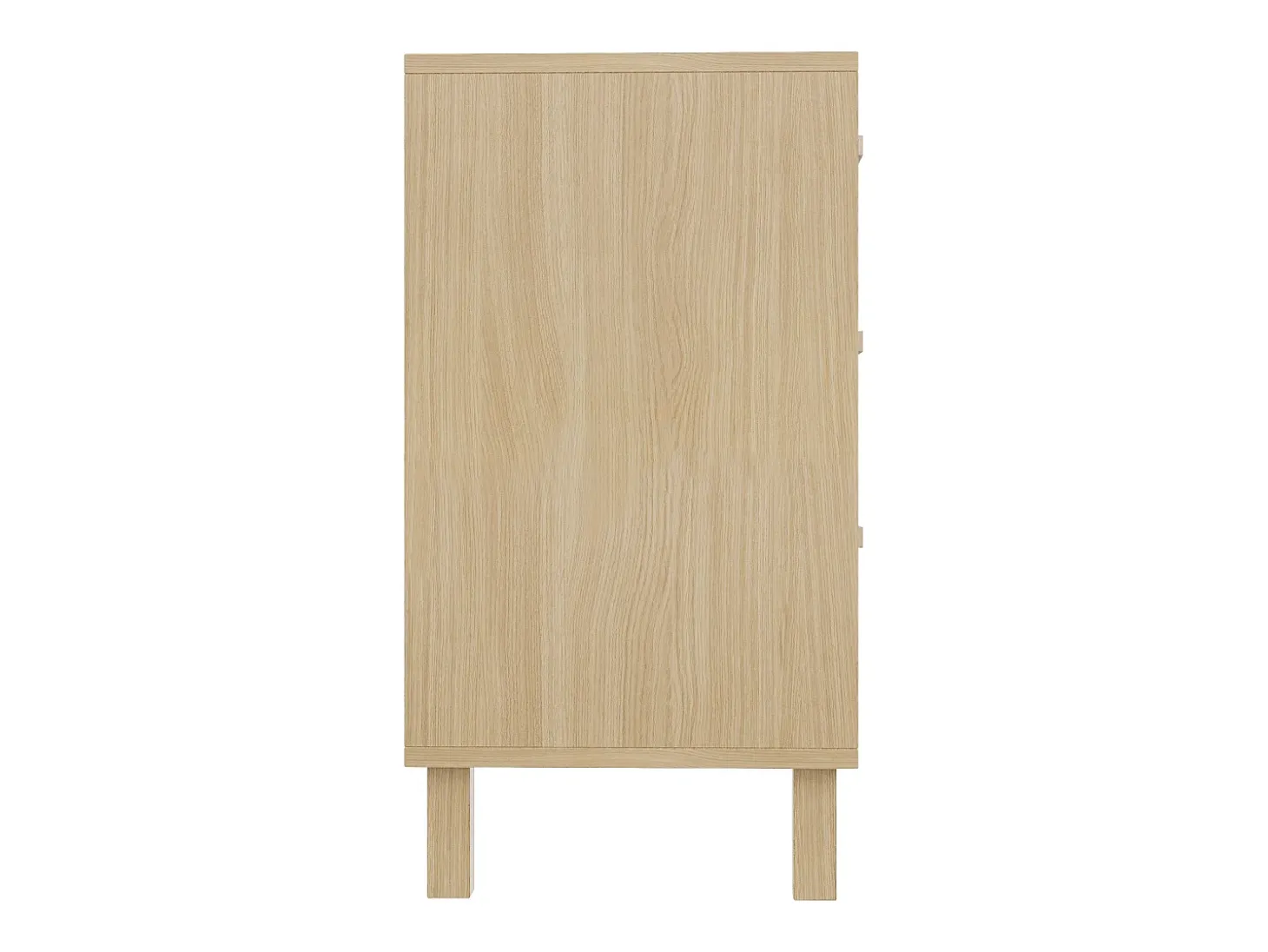 Aparador de madera con 6 cajones de ratán, ideal para almacenaje en salón, dormitorio o comedor. Medidas: 120 x 75 x 40 cm.