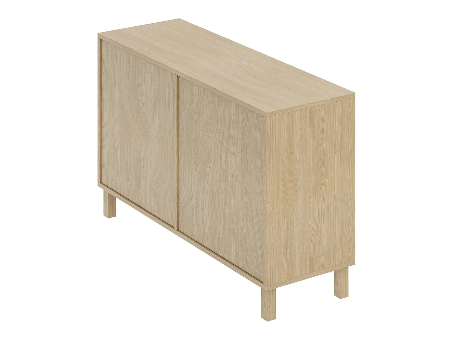 Aparador de madera con 6 cajones de ratán, ideal para almacenaje en salón, dormitorio o comedor. Medidas: 120 x 75 x 40 cm.
