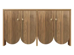 Aparador de madera con 4 puertas y estantes regulables - para salón y comedor