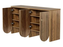 Aparador de madera con 4 puertas y estantes regulables - para salón y comedor