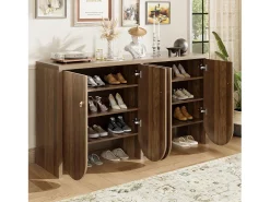 Aparador de madera con 4 puertas y estantes regulables - para salón y comedor