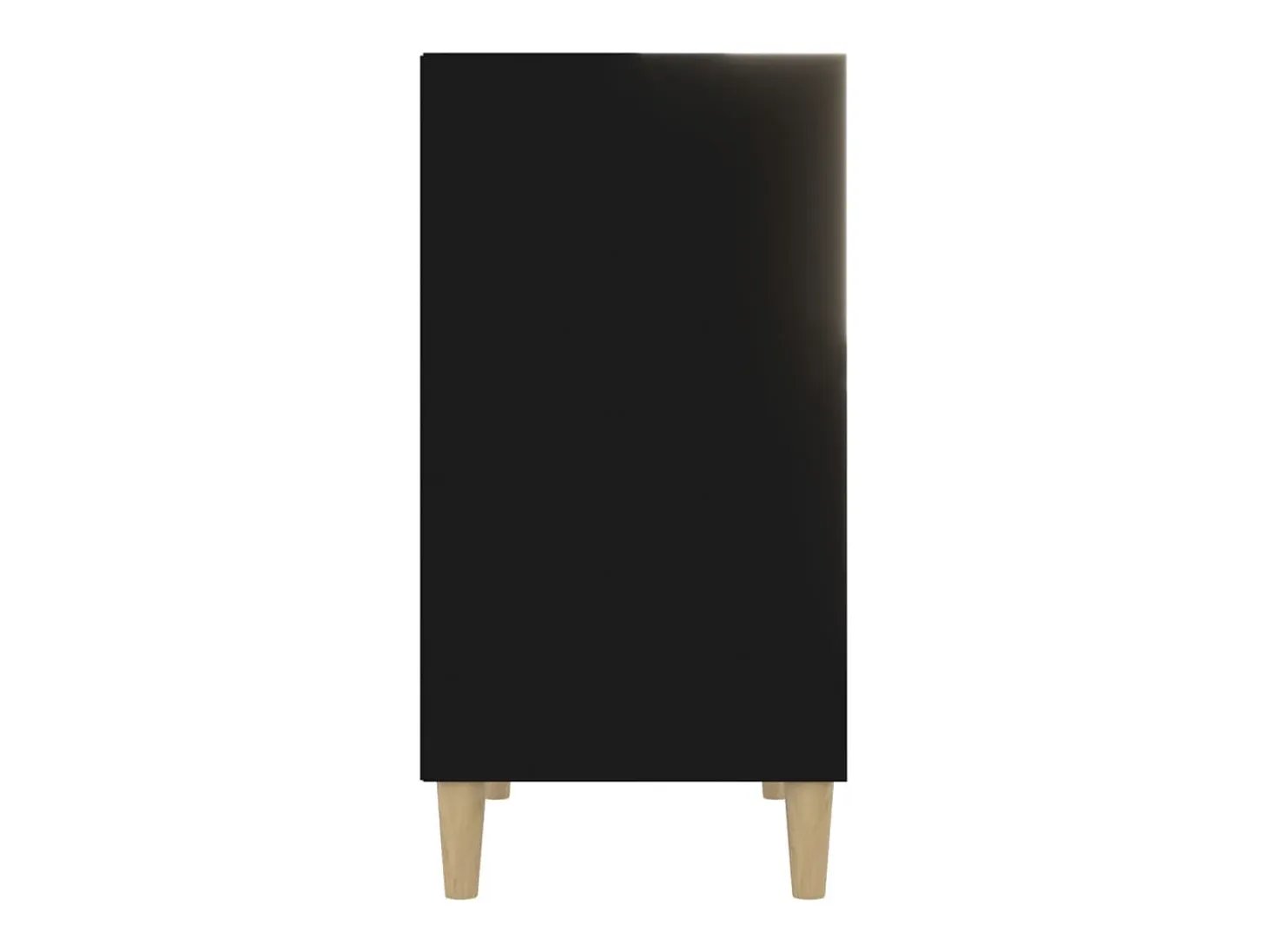 Aparador de madera contrachapada negro 57x35x70 cm