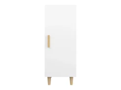 Aparador de madera contrachapada blanco 34,5x34x90 cm