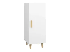 Aparador de madera contrachapada blanco 34,5x34x90 cm