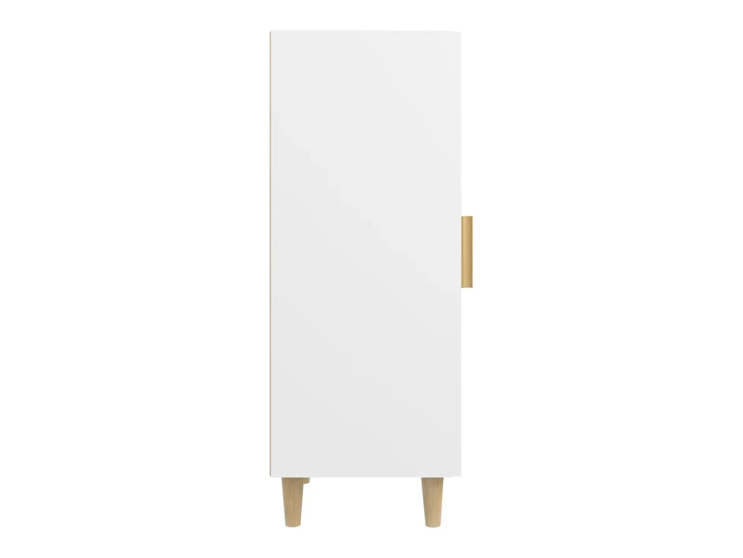 Aparador de madera contrachapada blanco 34,5x34x90 cm