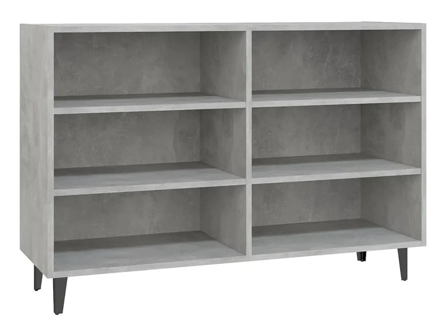 Aparador de madera contrachapada gris hormigón 103,5x35x70 cm ES16008