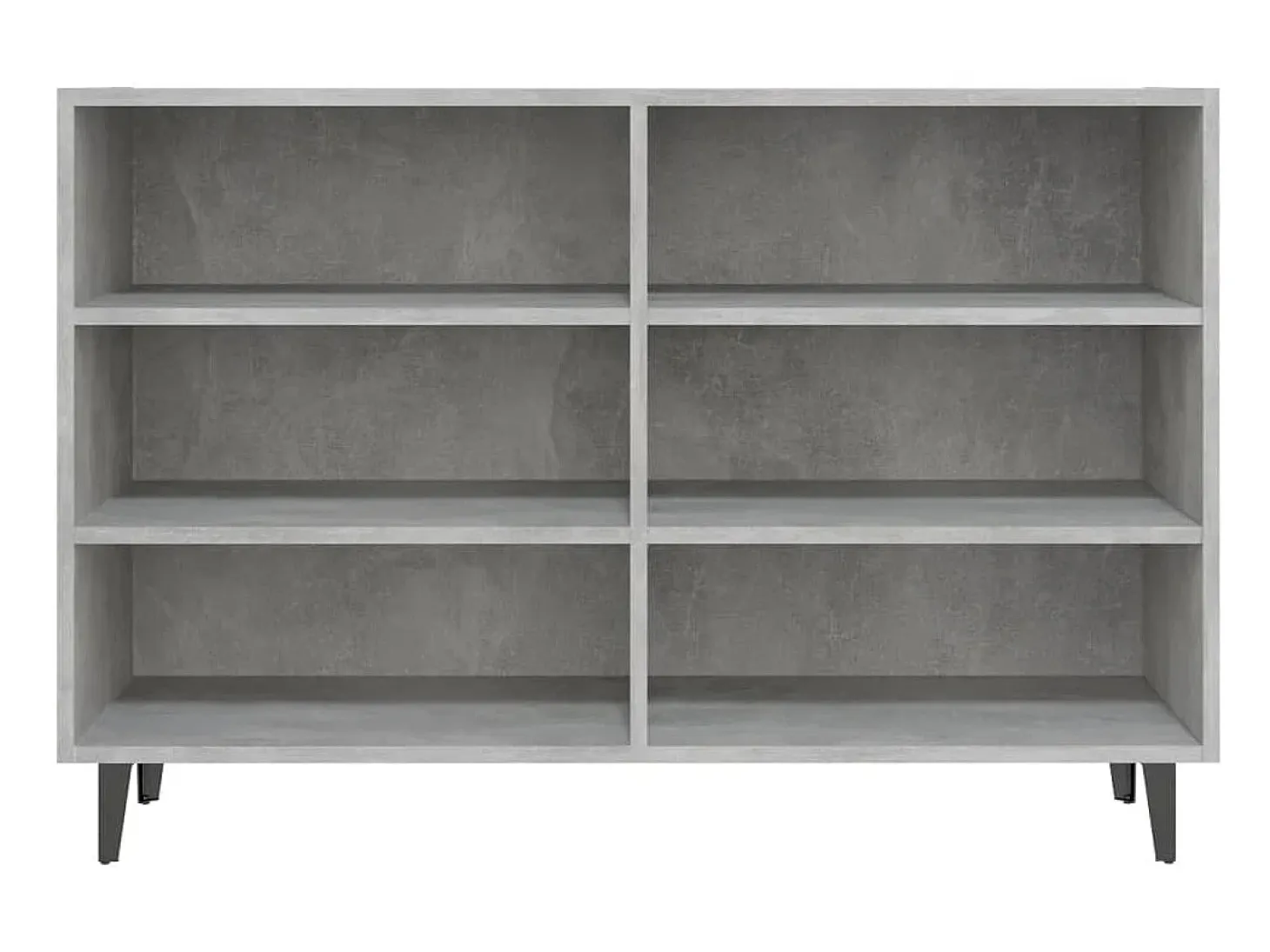 Aparador de madera contrachapada gris hormigón 103,5x35x70 cm ES16008