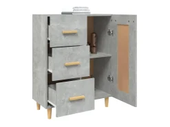 Aparador de madera contrachapada gris hormigón 69,5x34x90 cm ES33590
