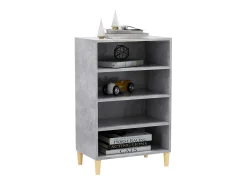 Aparador de madera contrachapada gris hormigón 57x35x90 cm