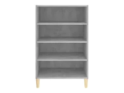 Aparador de madera contrachapada gris hormigón 57x35x90 cm