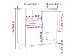 Aparador de madera contrachapada roble Sonoma 60x35x70 cm