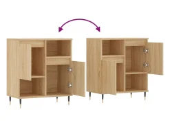 Aparador de madera contrachapada roble Sonoma 60x35x70 cm