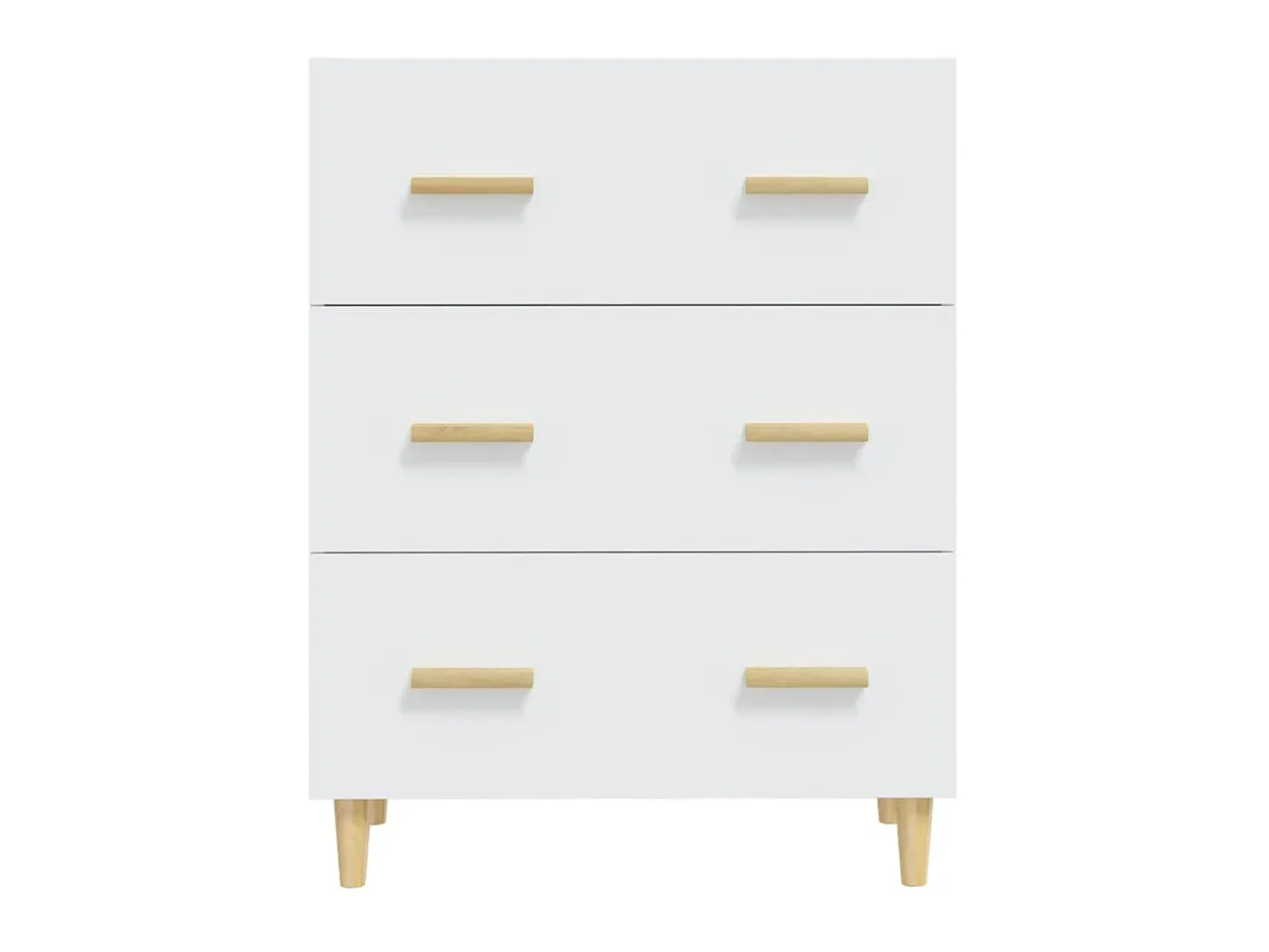 Aparador de madera contrachapada blanco 70x34x90 cm ES77267