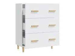 Aparador de madera contrachapada blanco 70x34x90 cm ES77267