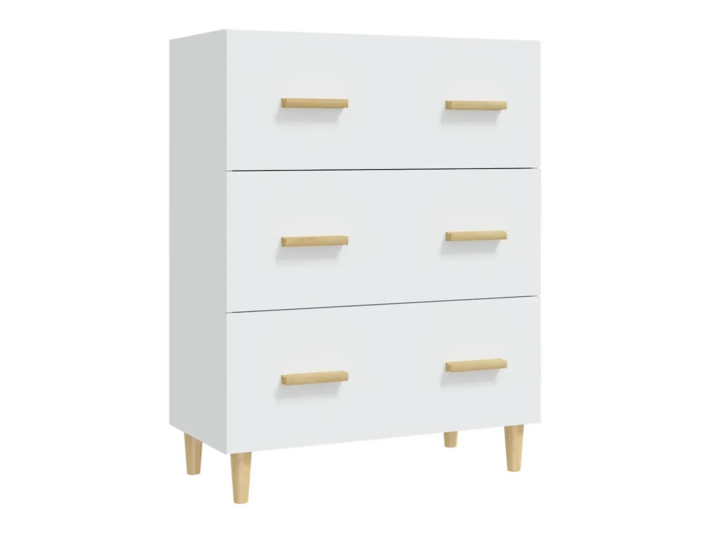 Aparador de madera contrachapada blanco 70x34x90 cm ES77267