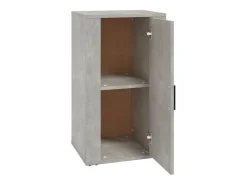 Aparador de madera contrachapada gris hormigón 40x33x70 cm