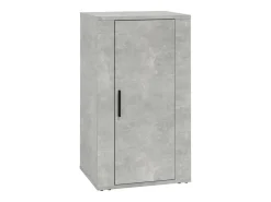 Aparador de madera contrachapada gris hormigón 40x33x70 cm