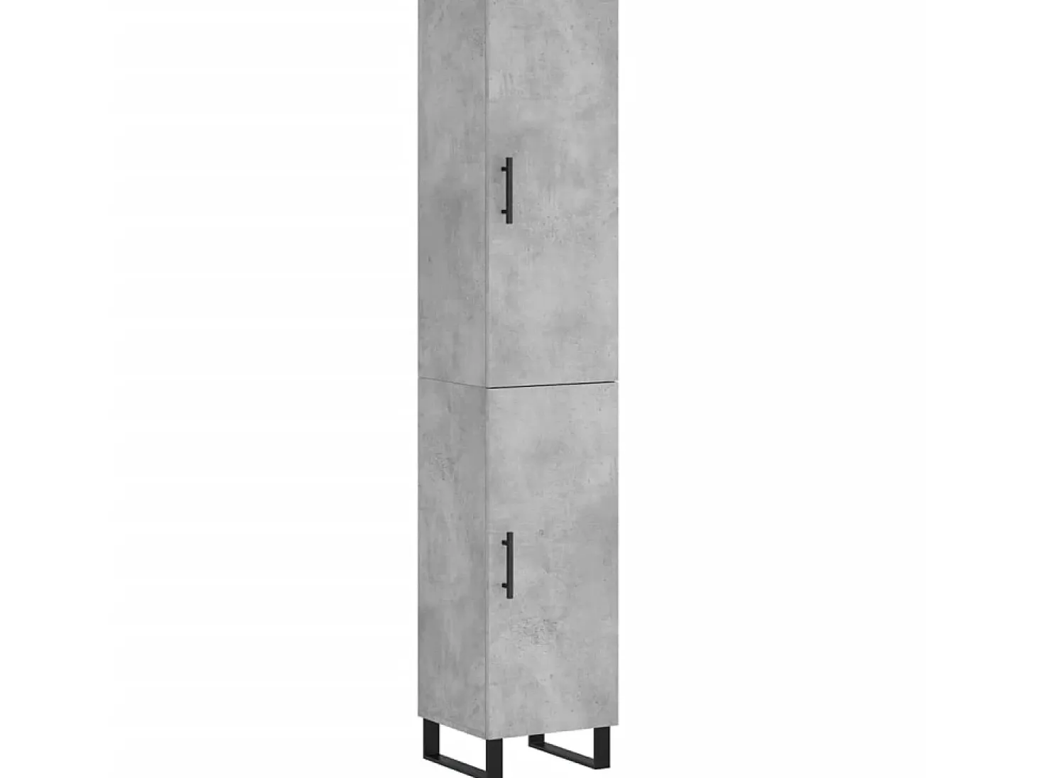 Aparador de madera contrachapada gris hormigón 34,5x34x180 cm ES66375
