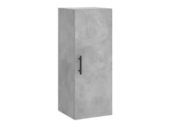 Aparador de madera contrachapada gris hormigón 34,5x34x180 cm ES66375