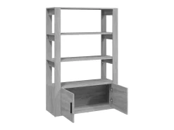 Aparador de madera contrachapada gris Sonoma 80x30x119,5 cm