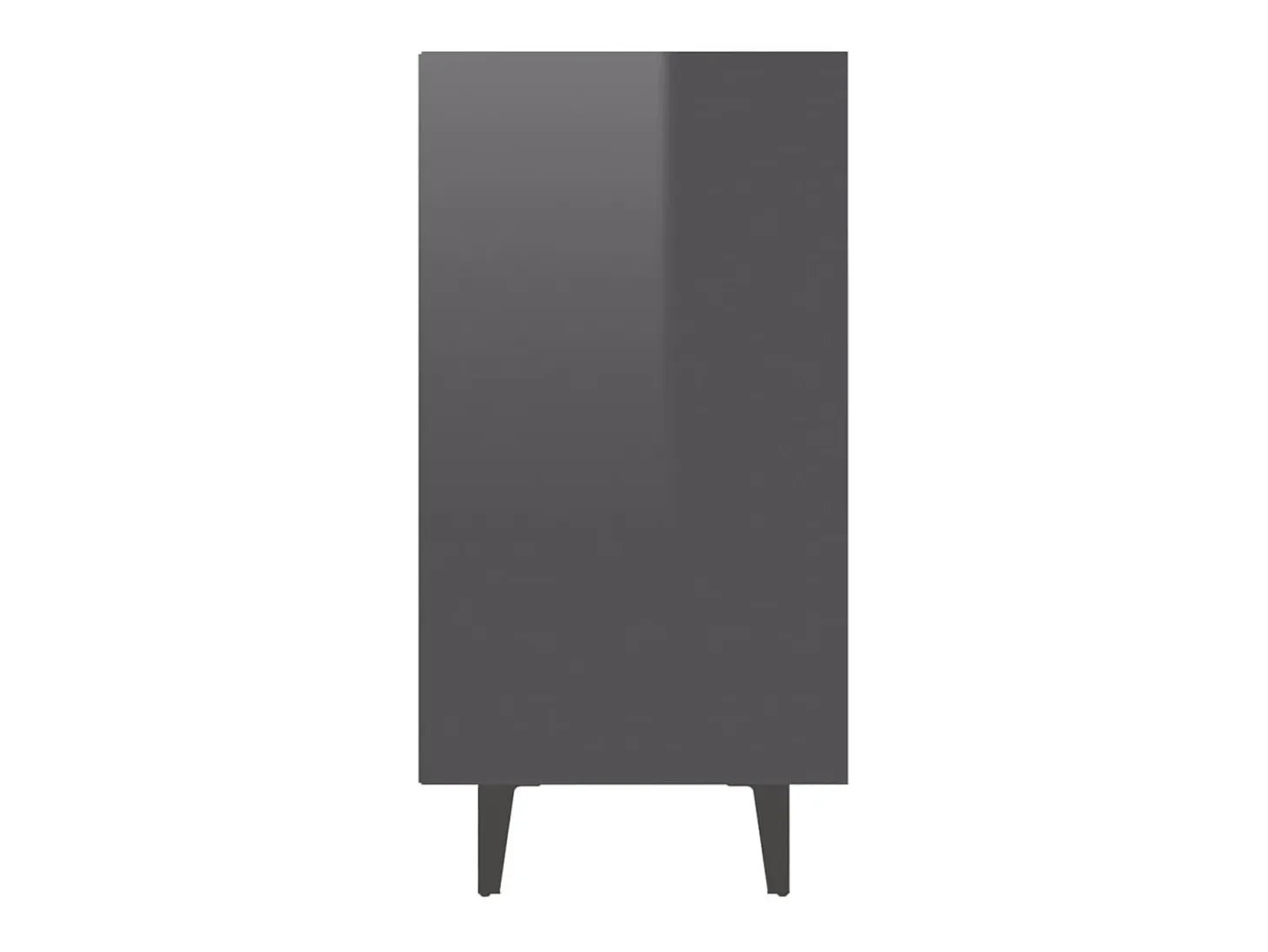 Aparador de madera contrachapada gris brillante 103,5x35x70 cm