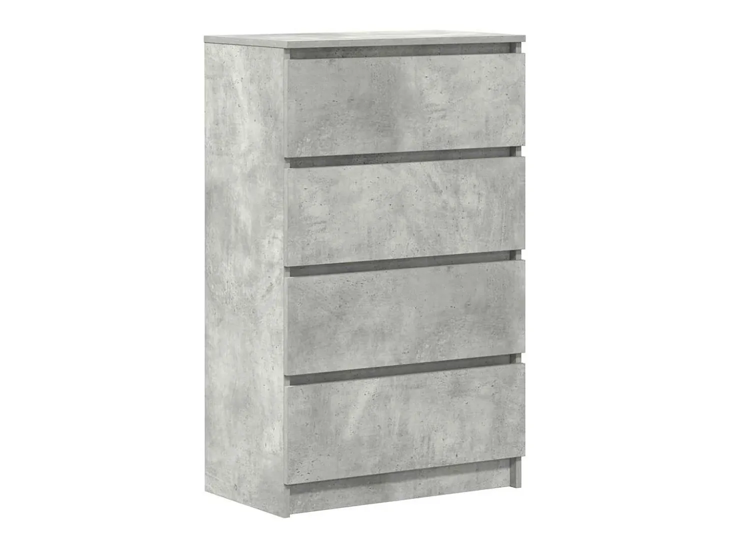 Aparador de madera contrachapada gris hormigón 60x35x98,5 cm
