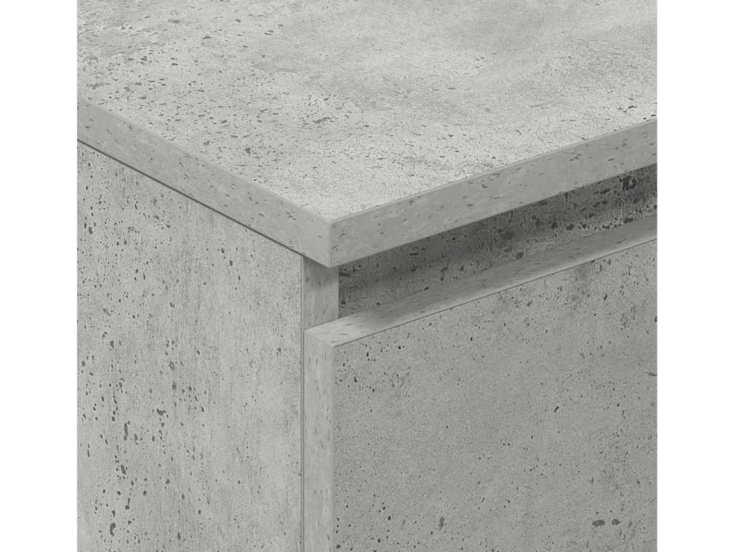 Aparador de madera contrachapada gris hormigón 60x35x98,5 cm