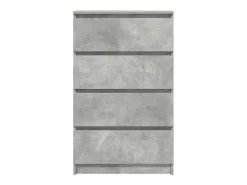 Aparador de madera contrachapada gris hormigón 60x35x98,5 cm