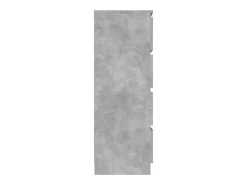 Aparador de madera contrachapada gris hormigón 60x35x98,5 cm