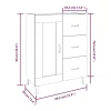 Aparador de madera contrachapada blanco 69,5x34x90 cm