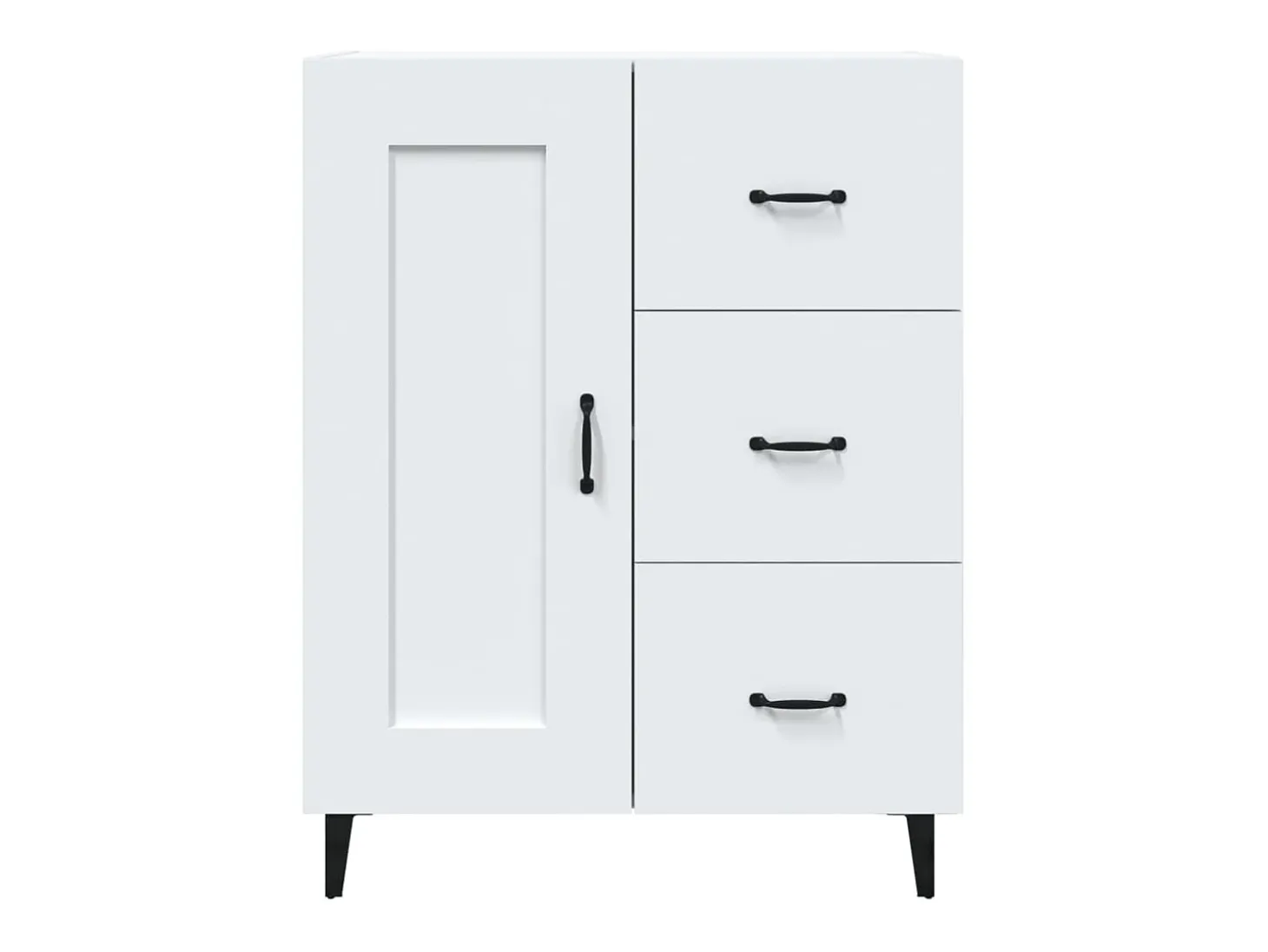 Aparador de madera contrachapada blanco 69,5x34x90 cm