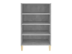 Aparador de madera contrachapada gris hormigón 57x35x90 cm ES49532