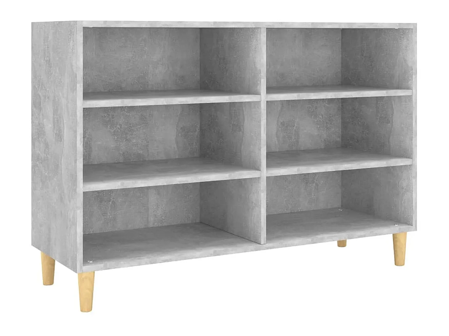 Aparador de madera contrachapada gris hormigón 103,5x35x70 cm ES42485