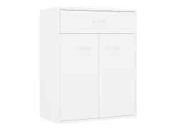Aparador de madera contrachapada blanco 60x30x75 cm ES37660