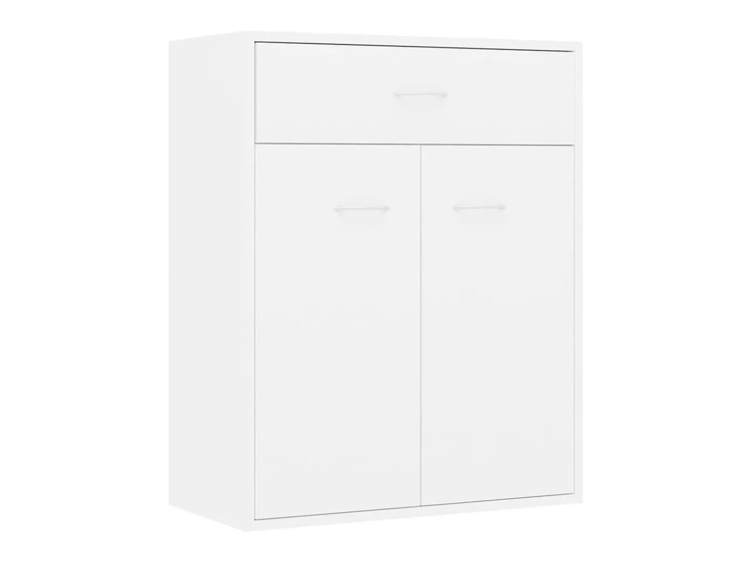 Aparador de madera contrachapada blanco 60x30x75 cm ES37660