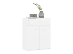Aparador de madera contrachapada blanco 60x30x75 cm ES37660