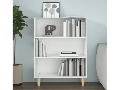 Aparador de madera contrachapada blanco 69,5x32,5x90 cm